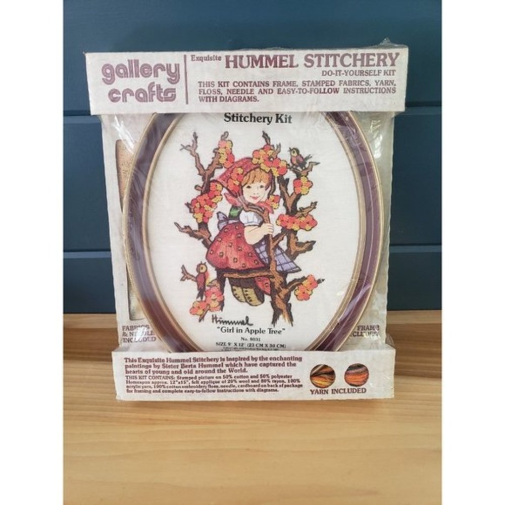 New in Package Vintage‎ Hummel Stitchery Kit "Girl in Apple Tree"